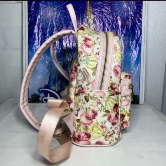 Disney belle beauty and the beast floral loungefly mini backpack - Picture 5 of 7